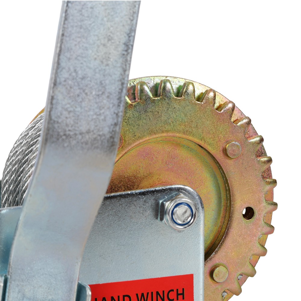 800LBS Hand Winch with 32.8FT Steel Cable, Galvanized Shell, 3.1:1 Gear Ratio…