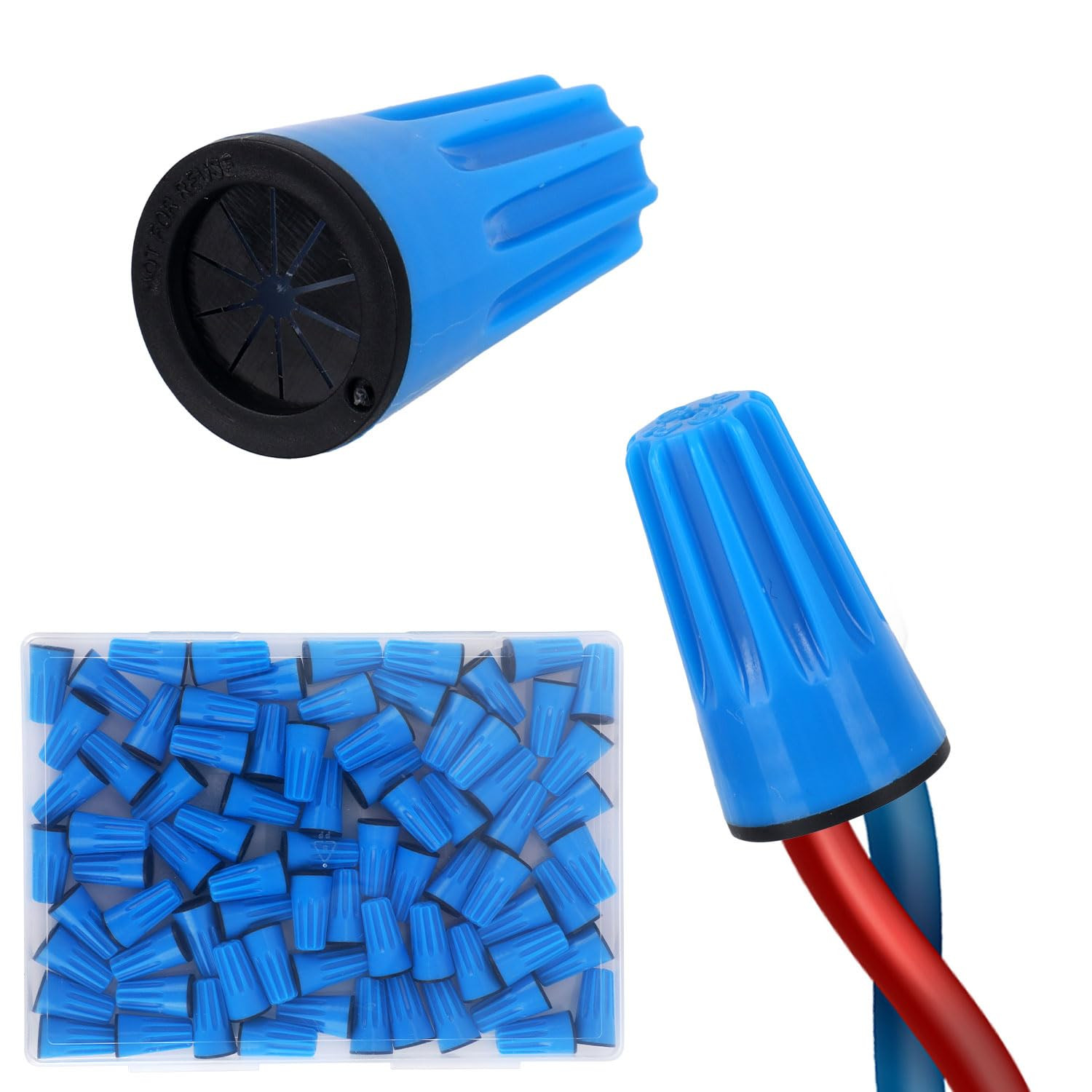 50Pcs Waterproof Wire Electrical Connectors, 22AWG-8AWG Outdoor Seal Nuts Cap UL