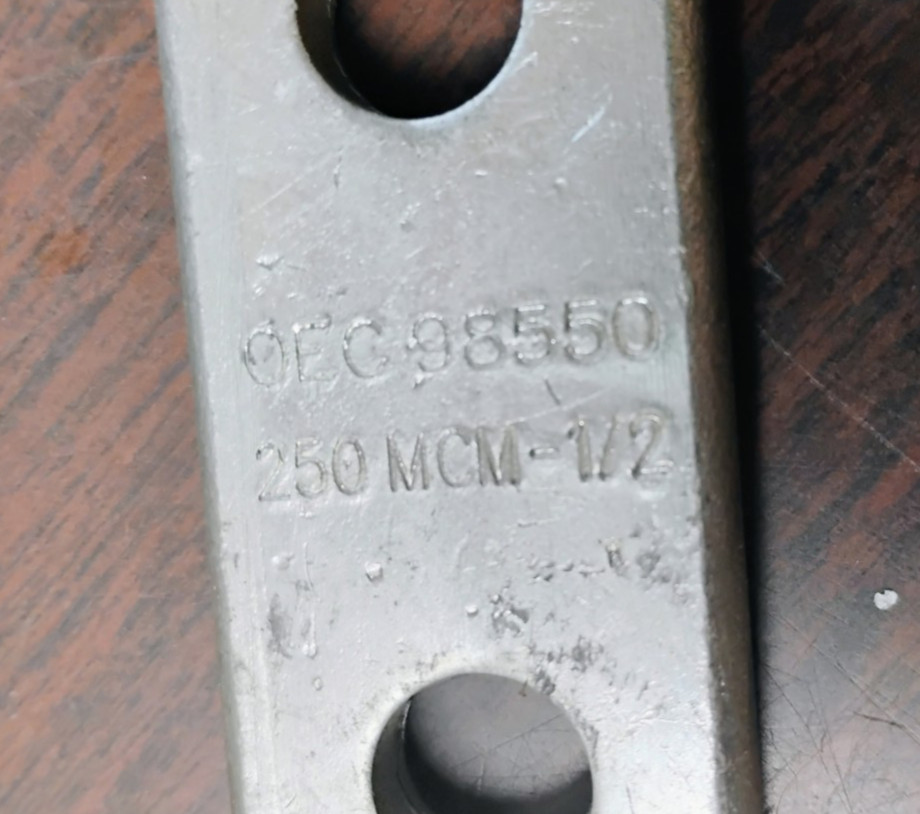 NSI AL250-N AL250N ALUMINUM COMPRESSION LUG 1/2″ STUD 2-HOLE NEW *LOT OF 5*