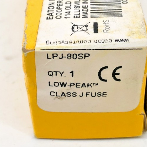 New Bussmann LPJ-80SP Dual Element Time Delay Fuse 80A 600VAC Class J 4XF41
