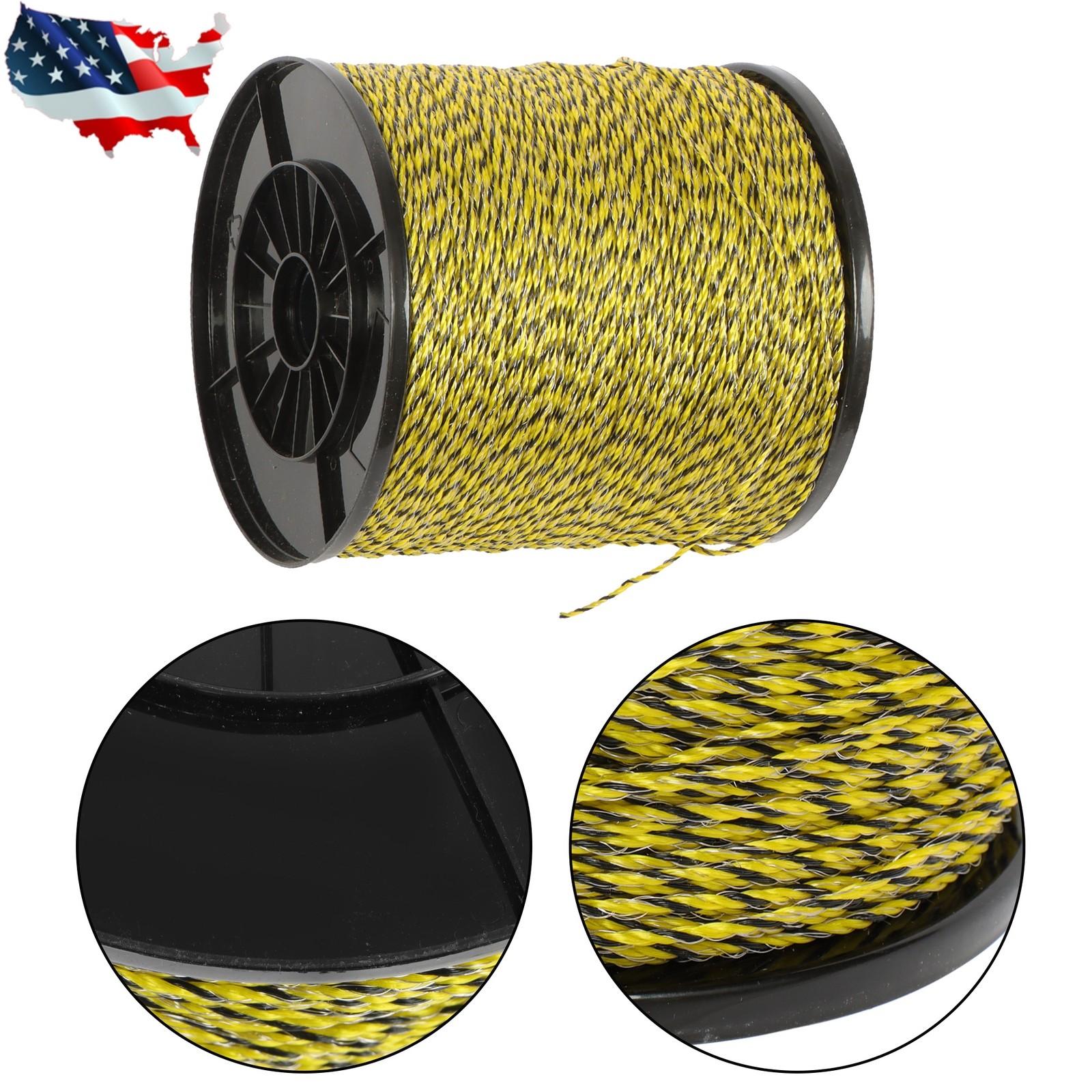 Electric Fence Wire, 3500Ft 1/8″ , Polywire fit for Portable Livestock Fencing