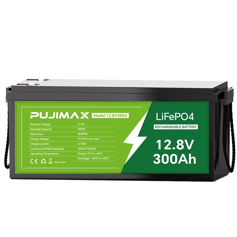 12V 300Ah LiFePO4 Lithium Battery 300Ah BMS Deep Cycles for Trolling Motor RV