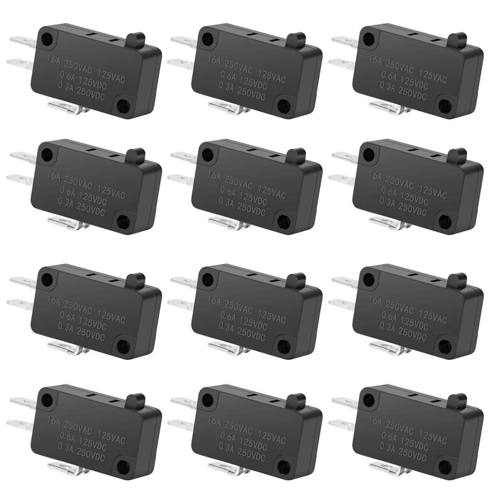 125V/250V 16A SPDT Snap Action Button Micro Limit Switch for Microwave Oven D…