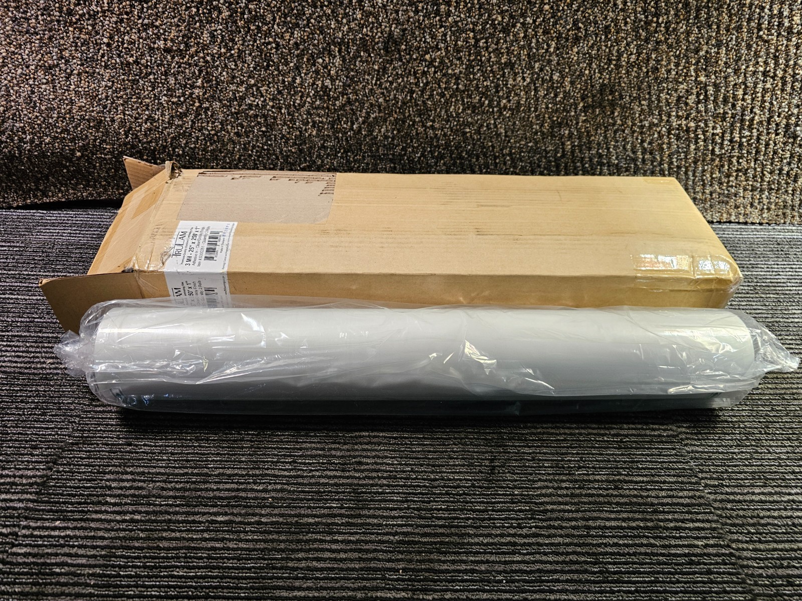 (QTY 2) TruLam Standard 3 Mil Clear 25″x 250′ x 1″ Core Laminating Film Glossy