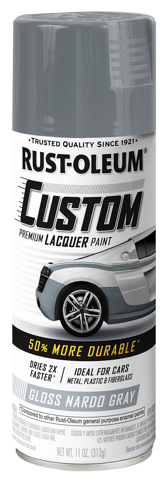 Rust-Oleum 363515 Automotive Custom 11 Ounce (Pack of 1), Gloss Nardo Gray