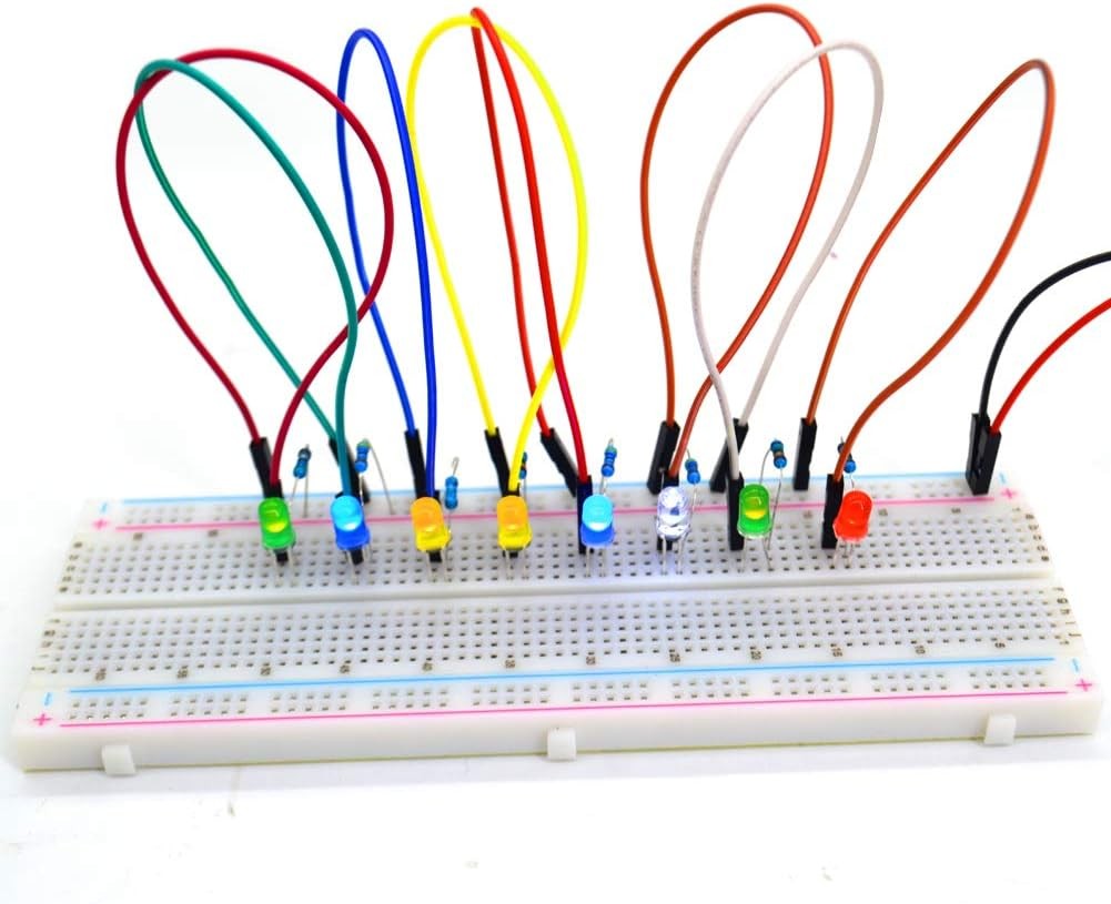 500 Pcs 5mm LED Assortment Kit Diffused Low Voltage Varied Colors Pack