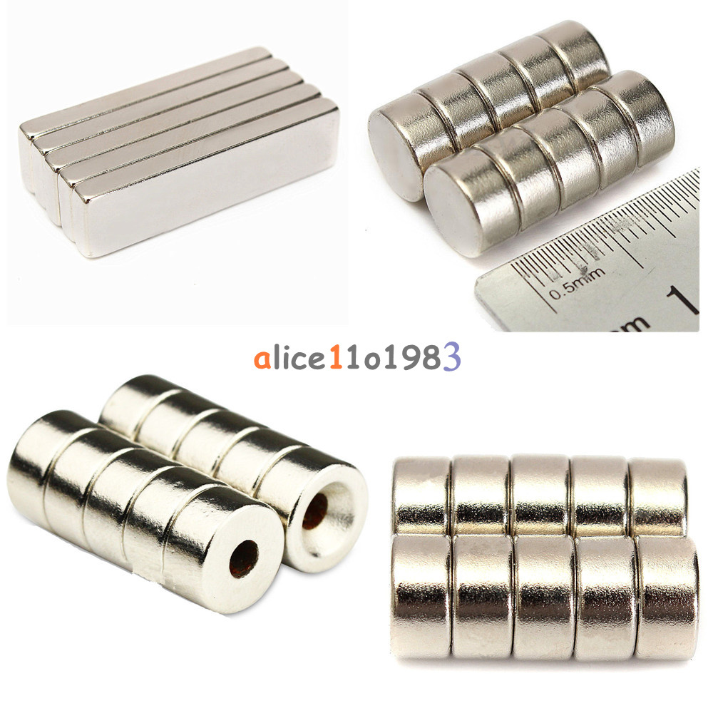 5/10PCS Super Round Strong Fridge Magnets Rare-Earth Neodymium Magnet N50 N52