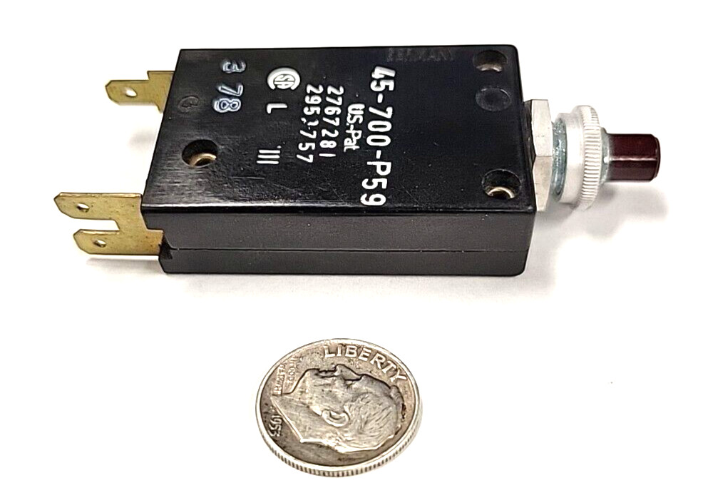 2 Amp 45-700-P59 , NEW E-T-A ETA Circuit Breaker Push Reset 250VAC / 28VDC (1PC)