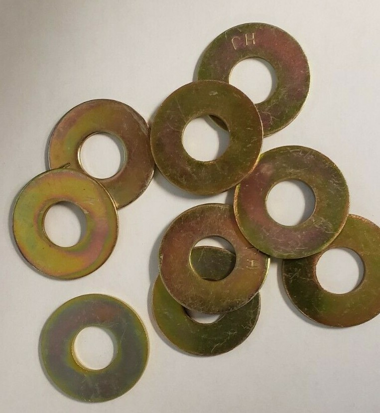 7/16″ Flat Washers USS Grade 8 Yellow Zinc
