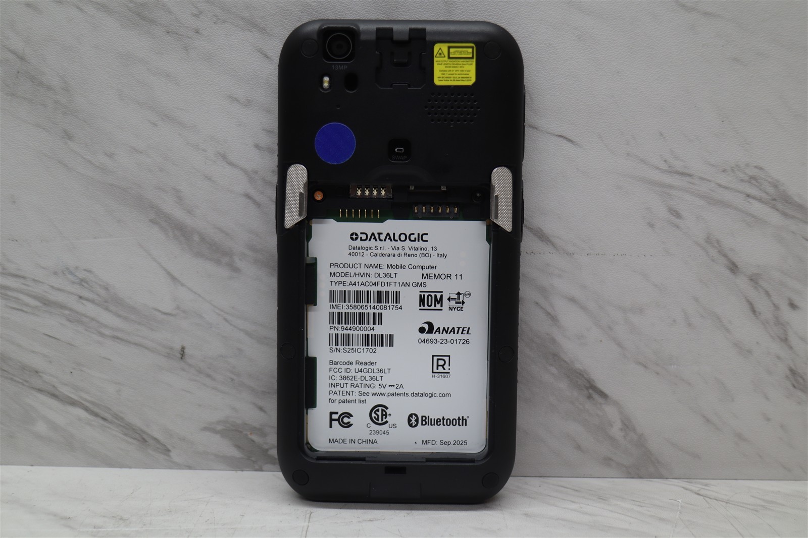 Datalogic Memor 11 Mobile Computer 32GB Barcode Scanner Android 13 w/ Battery