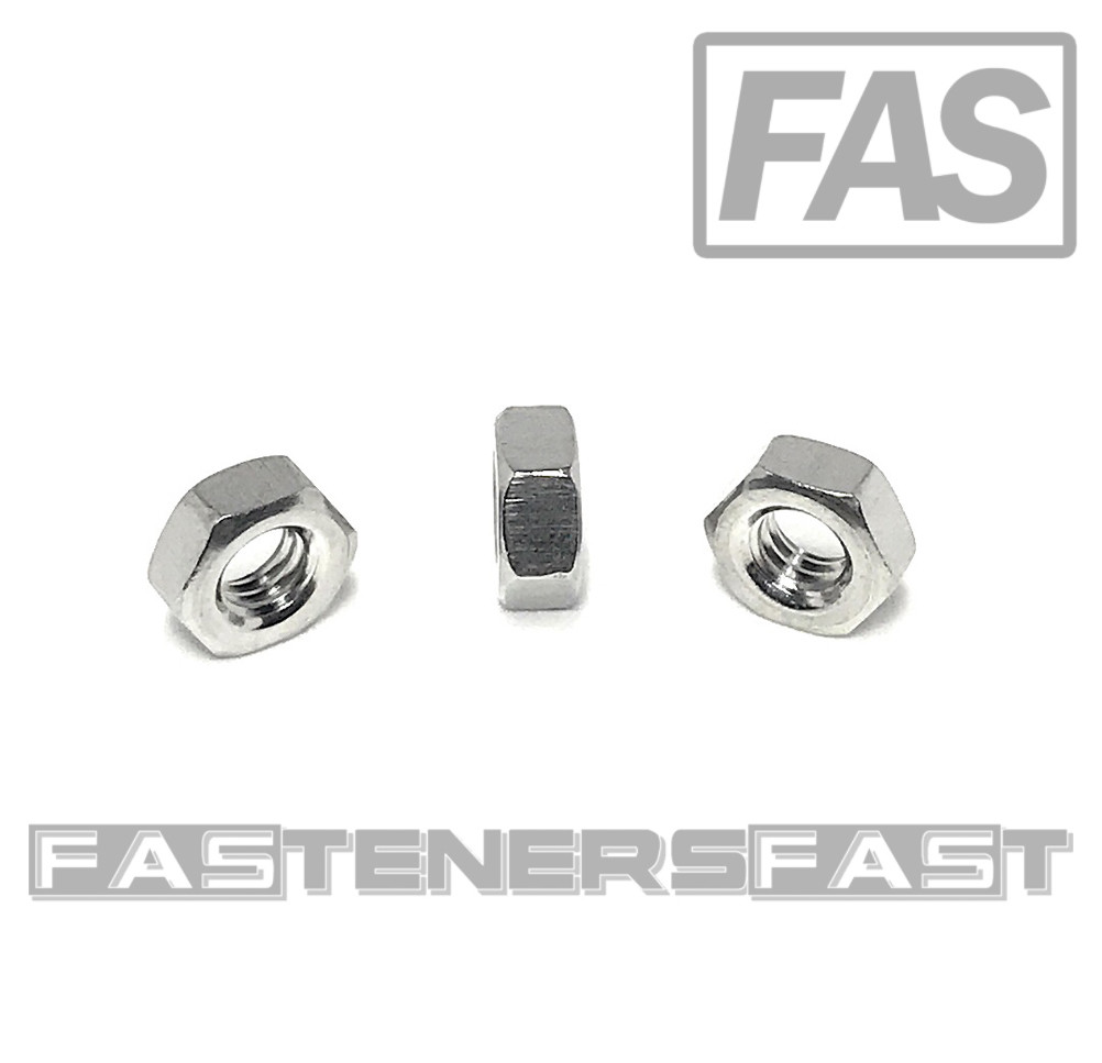 (100) M4-0.7 Stainless Steel DIN934 Metric Finished Hex Nut 4mmx0.7mm QTY:100