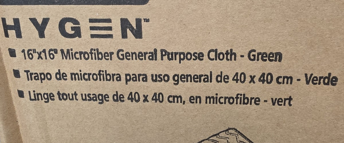 Rubbermaid Hygen 16″ x 16″ Blue Microfiber General Purpose Cloth Q620/Box of 12