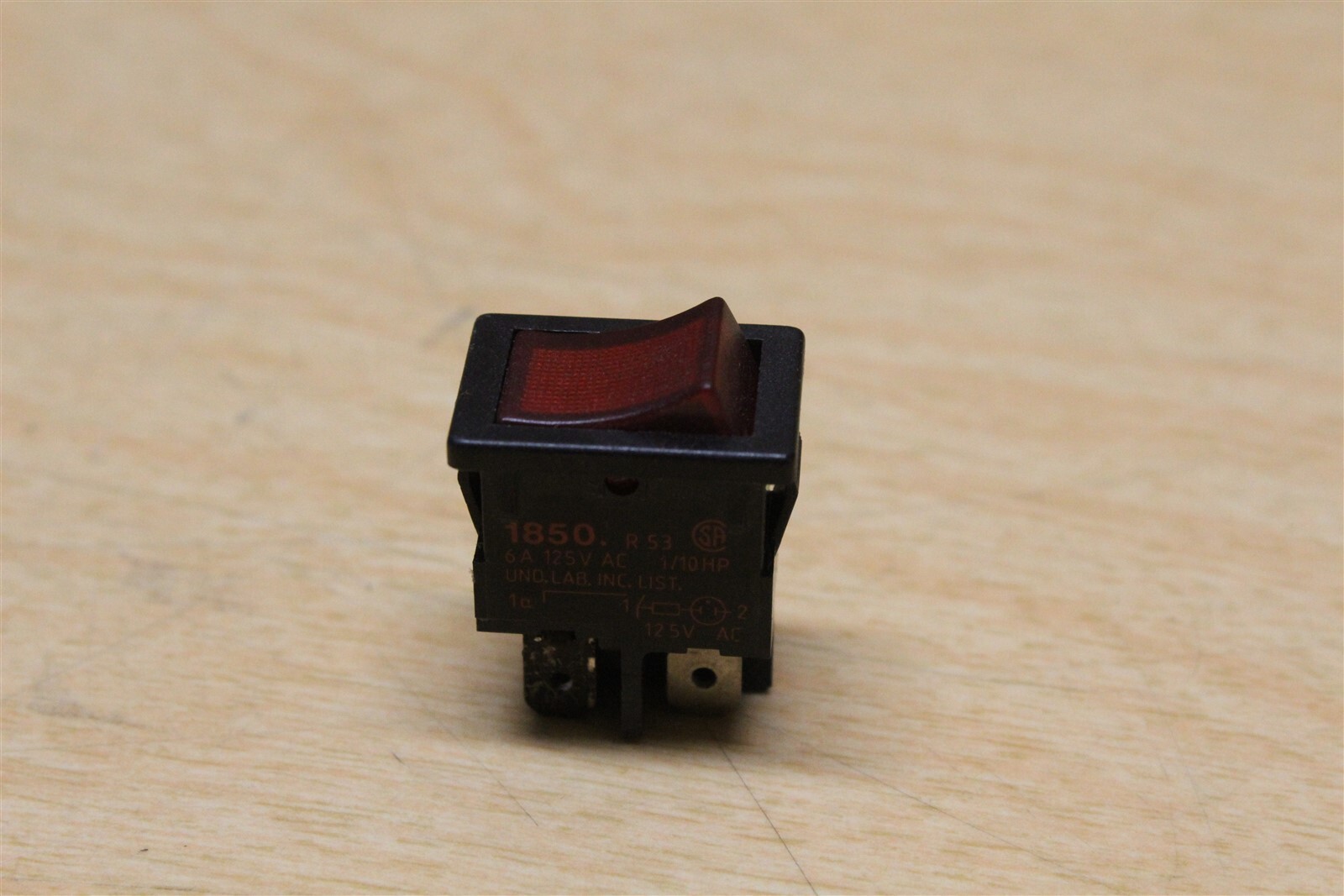 Unknown Brand Rocker Switch Red 1850 1123 *FREE SHIPPING*