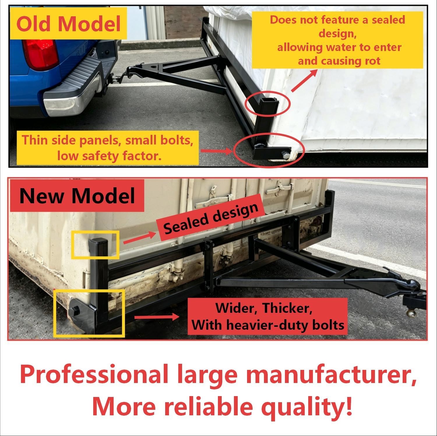 Shipping Container Heavy Steel Tow Bar Kit Fits 20ft 40ft ISO Tow Pickup Truck