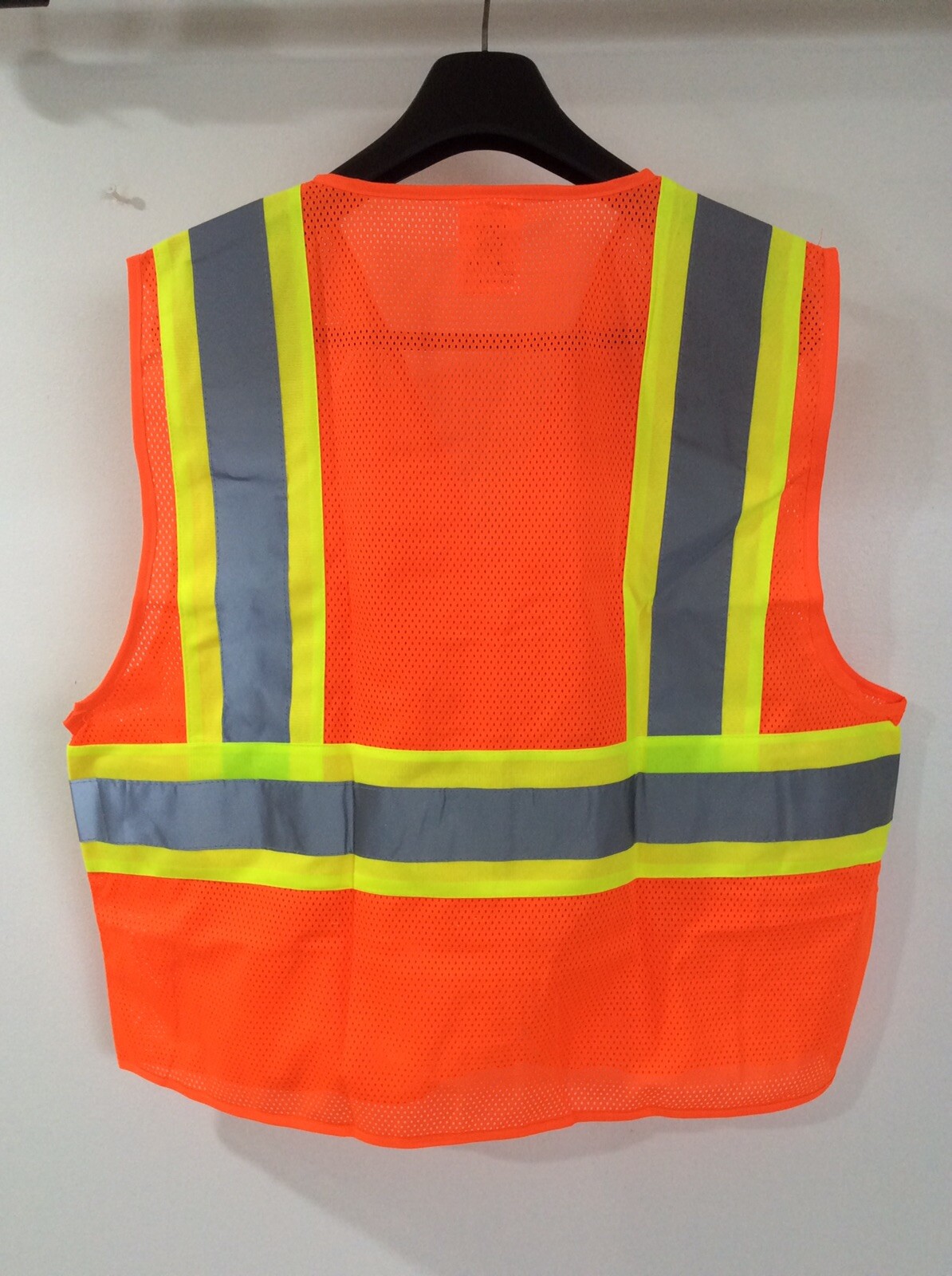 Hi-Vis Yellow Orange Safety Vest Reflective High Visibility Work Construction