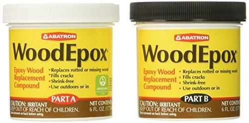 Abatron WoodEpox Epoxy Wood Replacement Compound, 12 oz Kit, Part A & B
