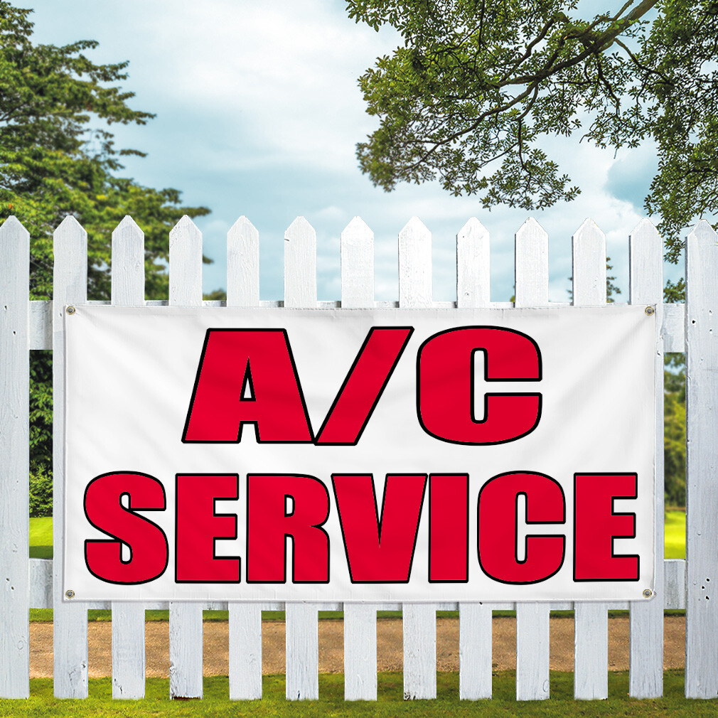 Vinyl Banner Multiple Sizes A C Service Auto Body Shop Car Repair B Business