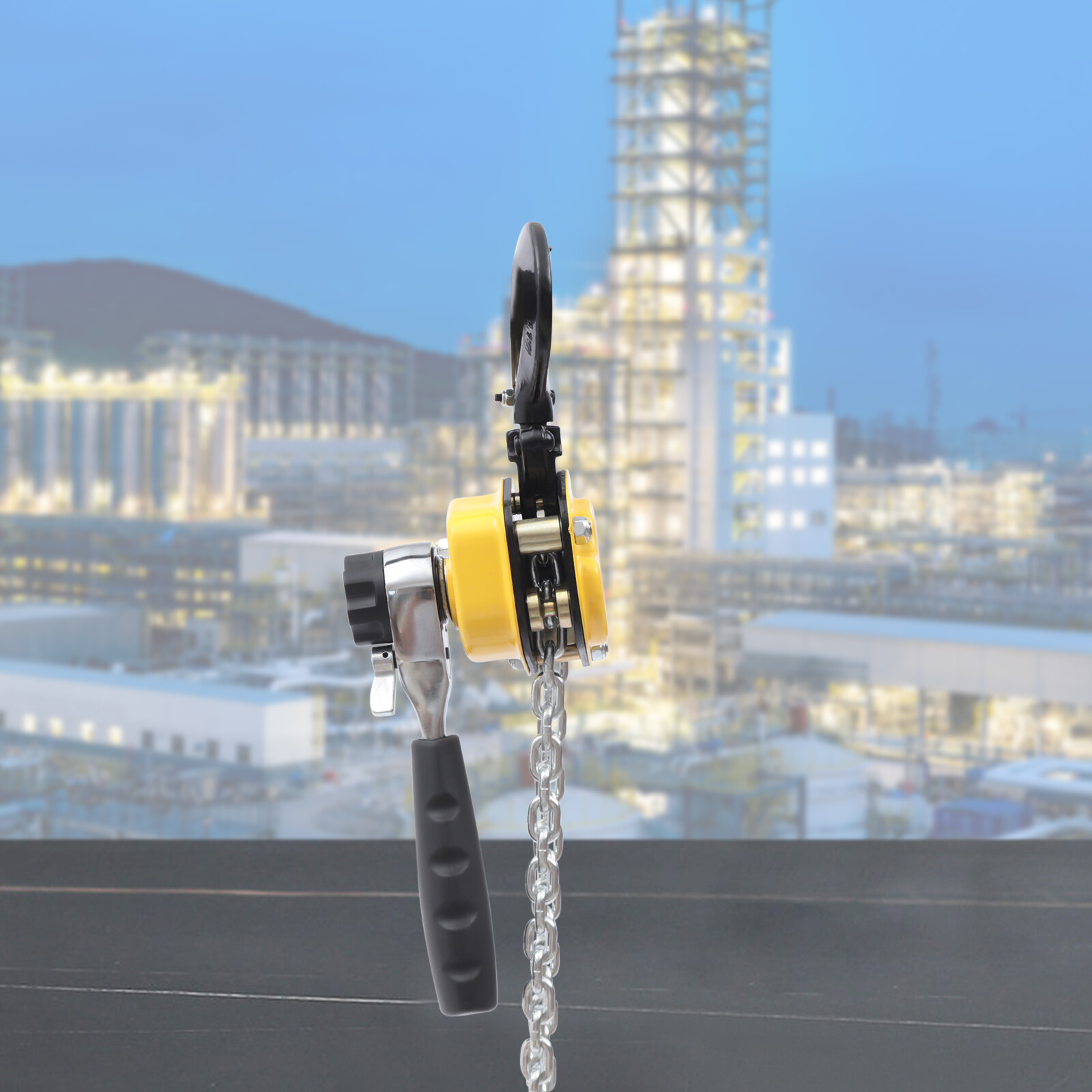Small Lever Block Chain Hoist Ratchet Type Come Along Puller 5 FT Lift 0.25 Ton
