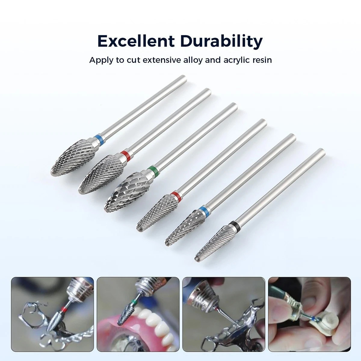 Dental Lab Low Speed Polishing Cutting Bur Tungsten Carbide Burs Steel HP 2.35mm
