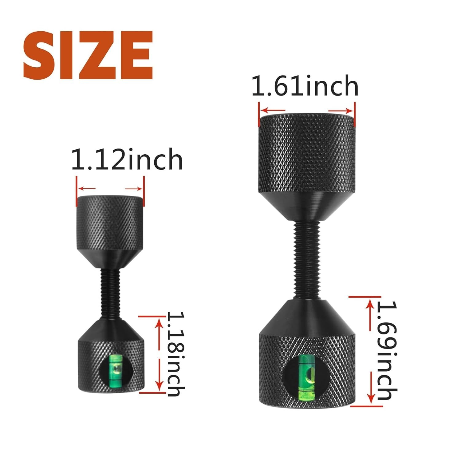 4Pcs Flange Two Hole Alignment Pins – 1-1/8″ & 1-5/8″ Double Pins with Level