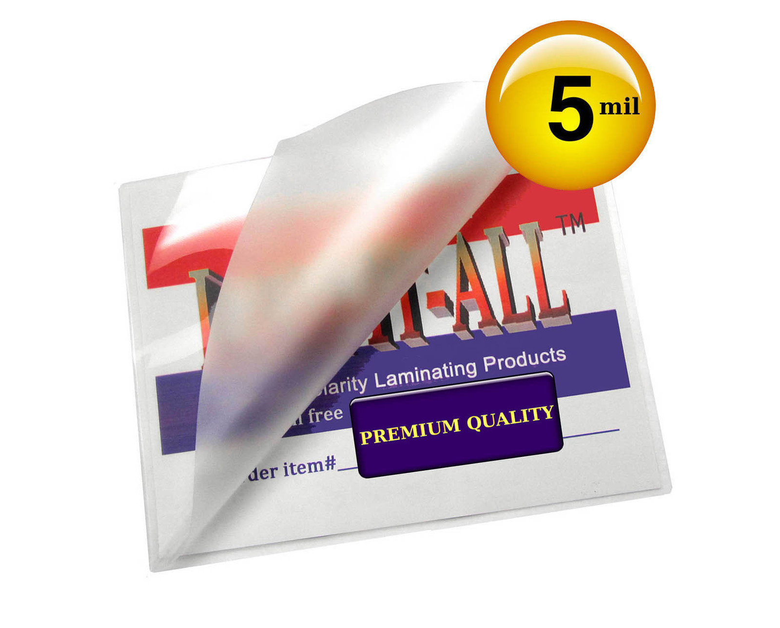 LAM-IT-ALL School ID Cards Hot Laminating Pouches 5 Mil 2-1/2 x 3-5/8 (25/pack)