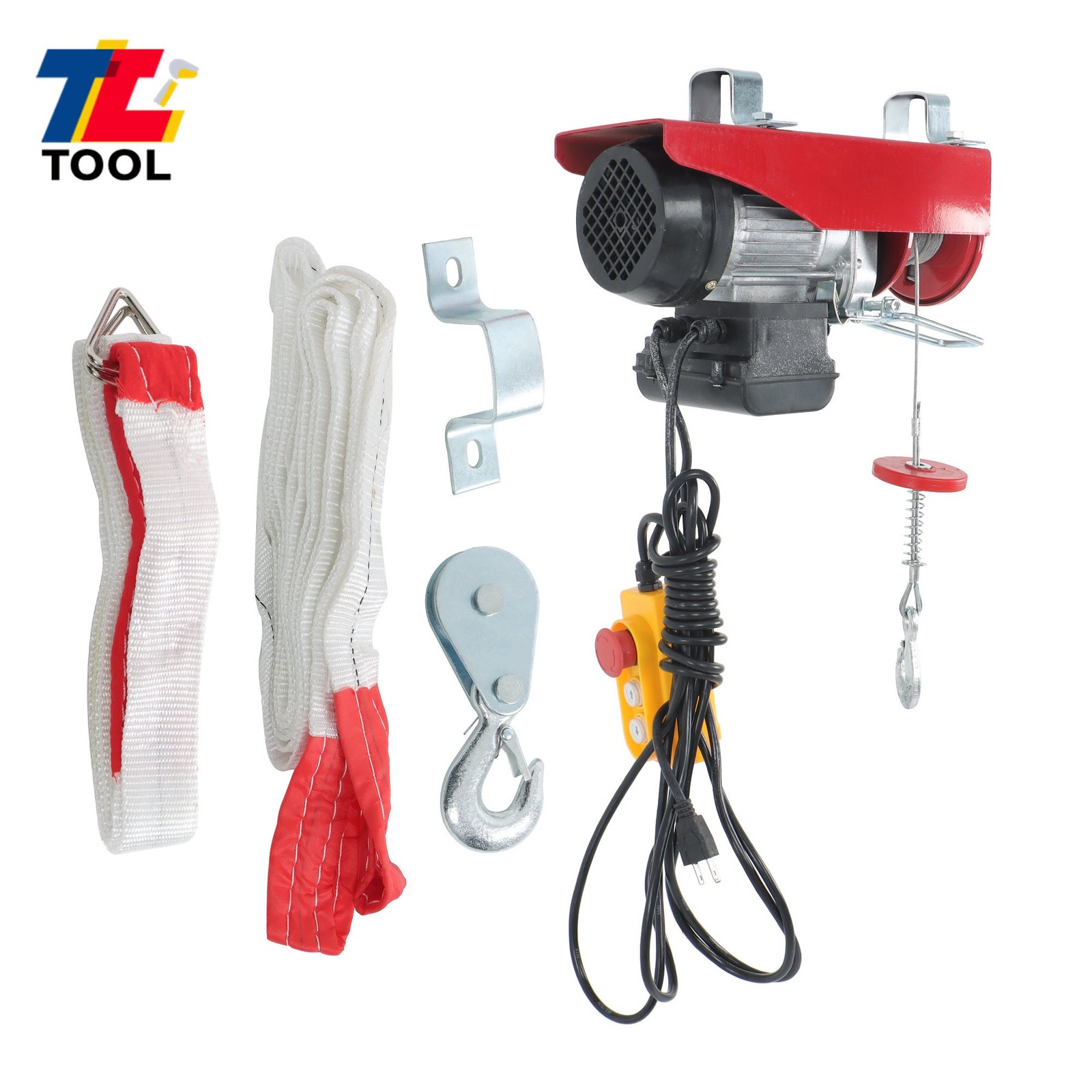 Mini Electric Hoist 440LBS/200kg Crane Winch with Wired Remote Control 510W 110V