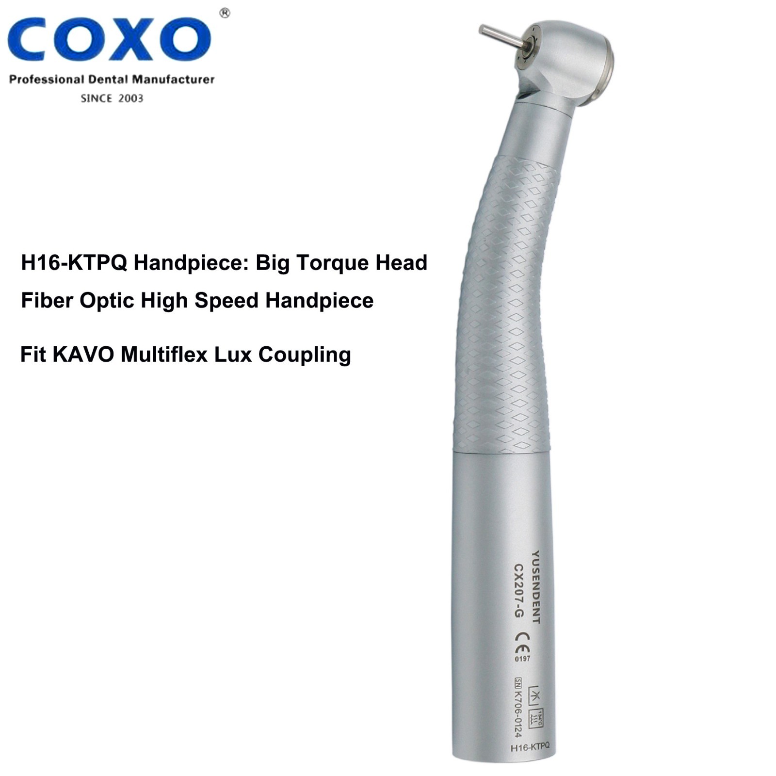 COXO Dental High Speed Handpiece Fiber Optic For 4/6 Hole KAVO MULTIflex Coupler
