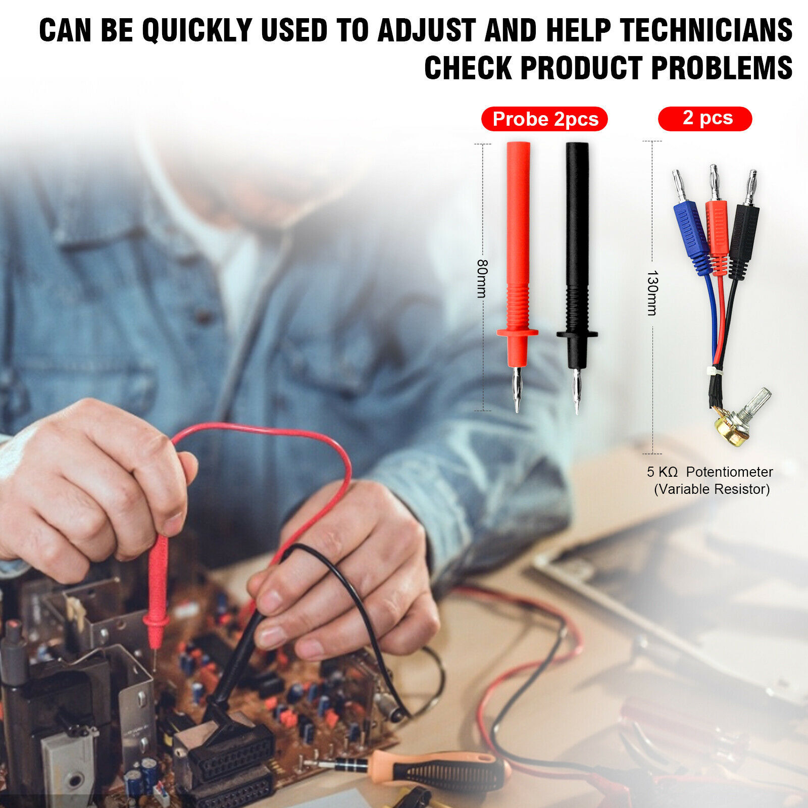 Multimeter Test Lead Kit 92PCS Electronic Tool With Alligator Clip Probe Device