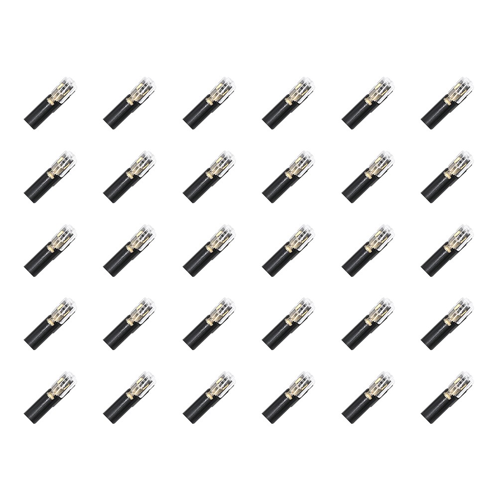 30pcs Double-Wire Plug-in Connector, Cable Clamp with Locking Buckle, AWG 18-22