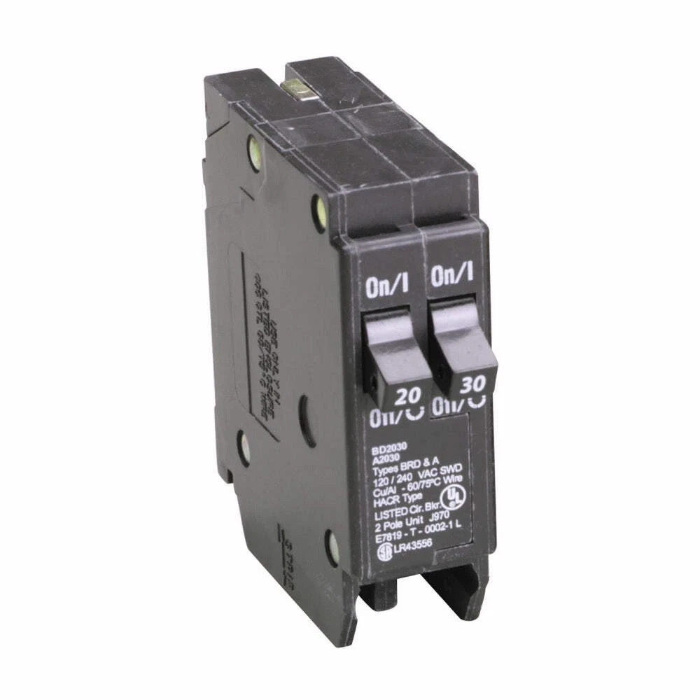 BD2030 – Eaton Cutler Hammer 20/30A 120V 1-Pole Plug-On Circuit Breaker, 10 kAIC