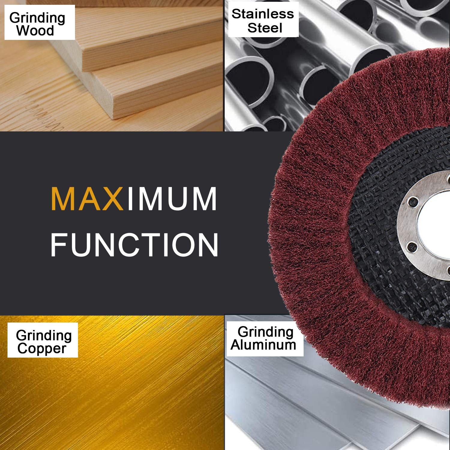 115mm Nylon Fiber Wheel Flap Polishing Wheel Abrasive Buffing Pads Angle Grinder