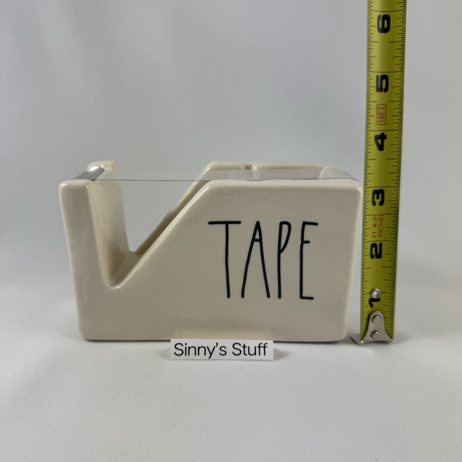New Rae Dunn Artisan Collection Ivory Ceramic Tape Dispenser