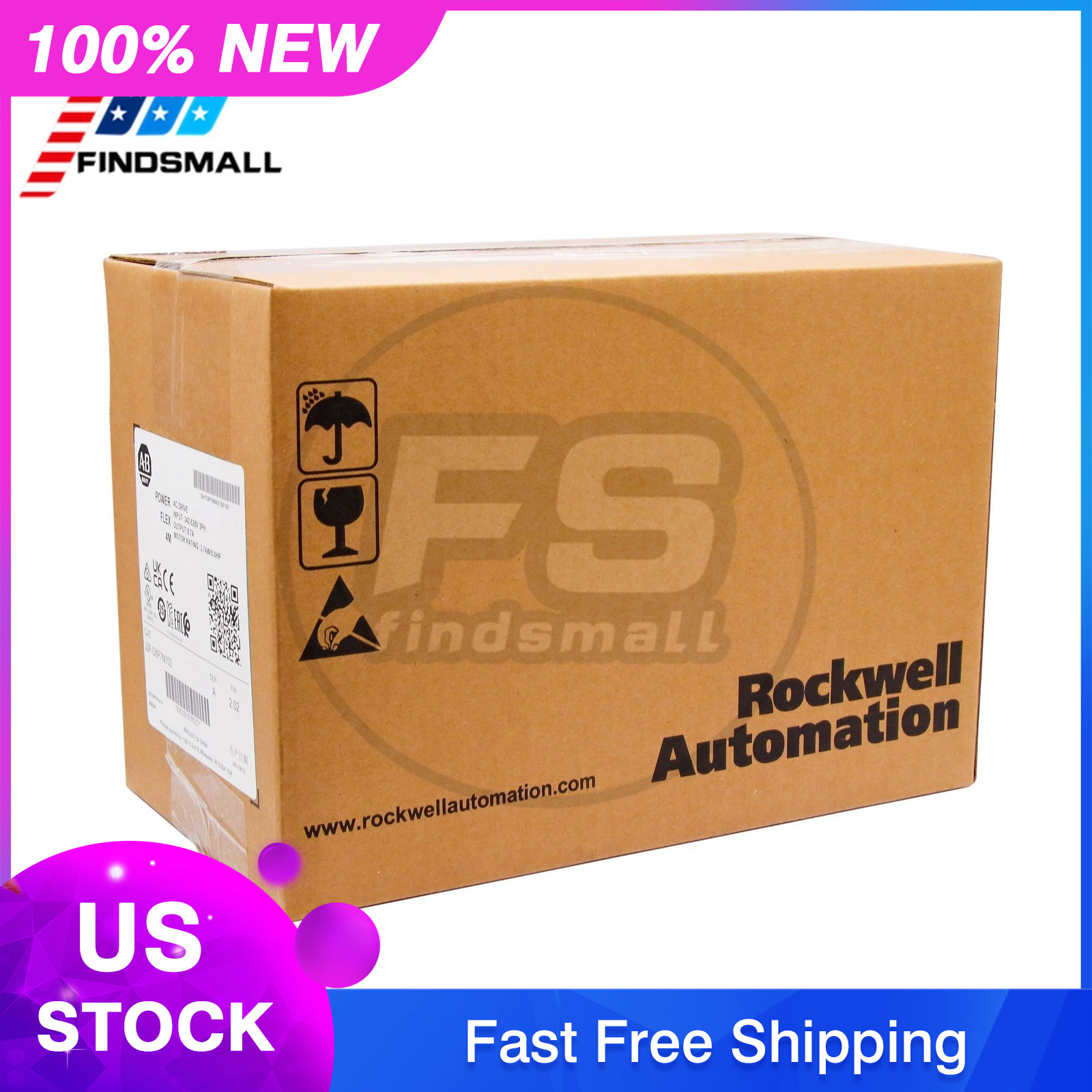 2024 New Sealed Allen Bradley 22F-D8P7N103 PowerFlex 4M-3.7 kW 5HP AC Drive