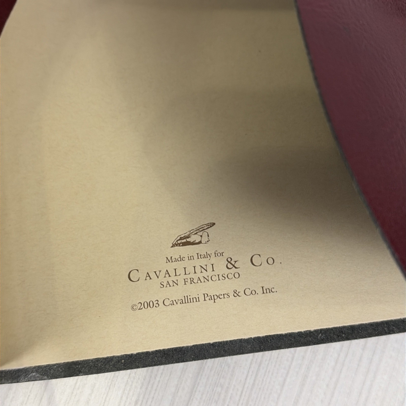Vintage 2003 Cavallini & Co. Brown Leather Journal 5×7″