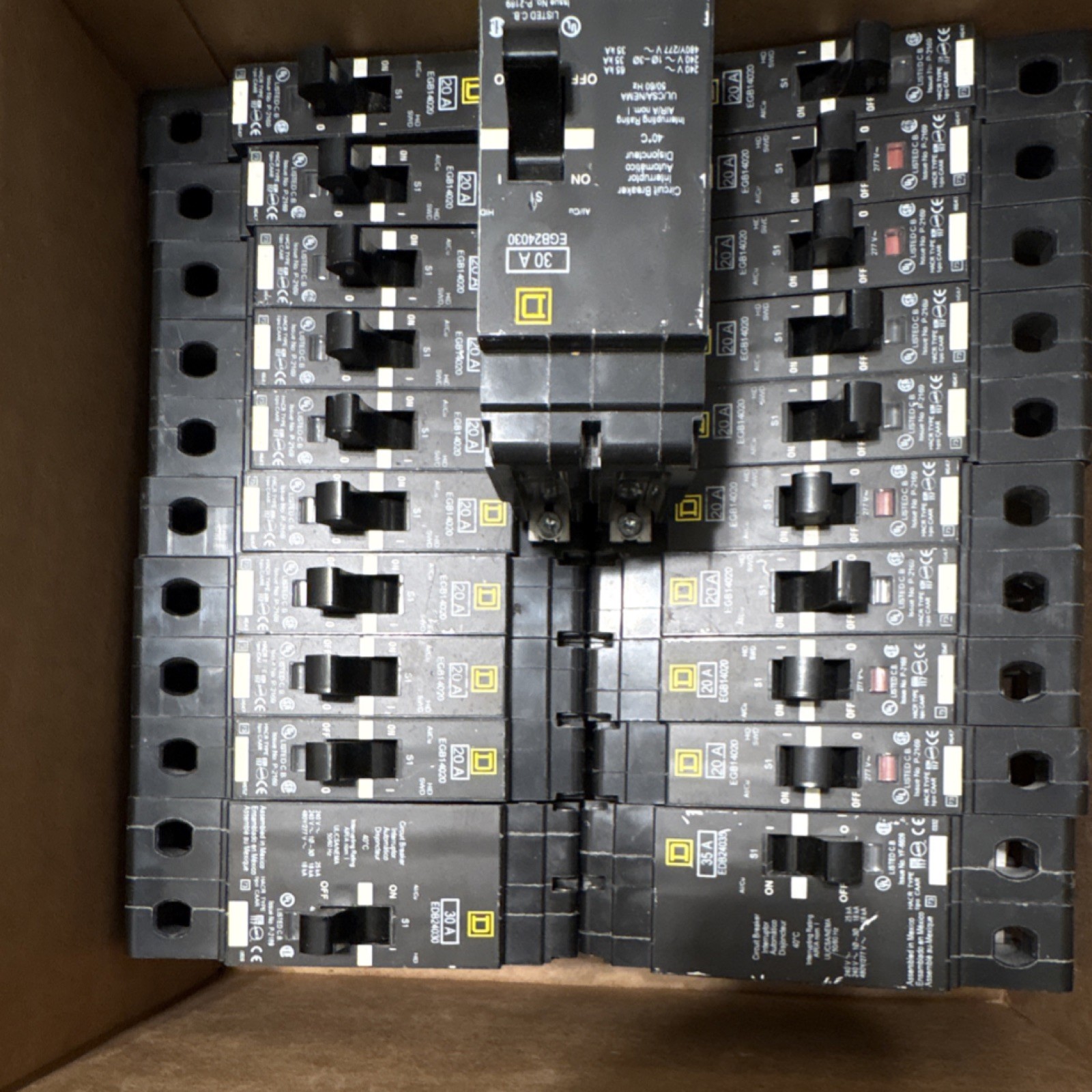 Square D QO120 QO230 20A 30A 1-2 Pole 120/240V Circuit Breaker Lot of 21-30