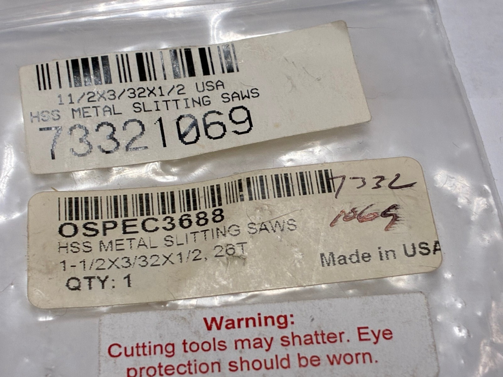 Value Collection OSPEC3688, 1-1/2″ x 3/32″ x 1/2″ HSS Slitting Saw Blade, 26 T