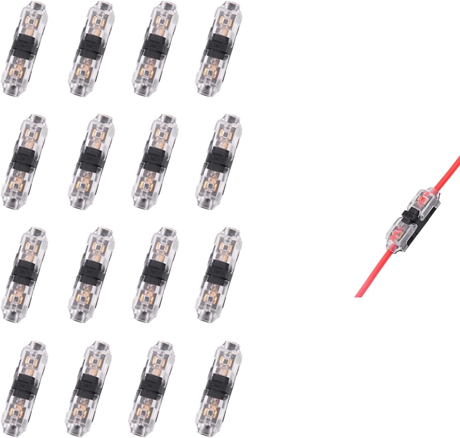 16 Pack Low Voltage Wire Tap Connectors – Durable Copper & Plastic Insulation