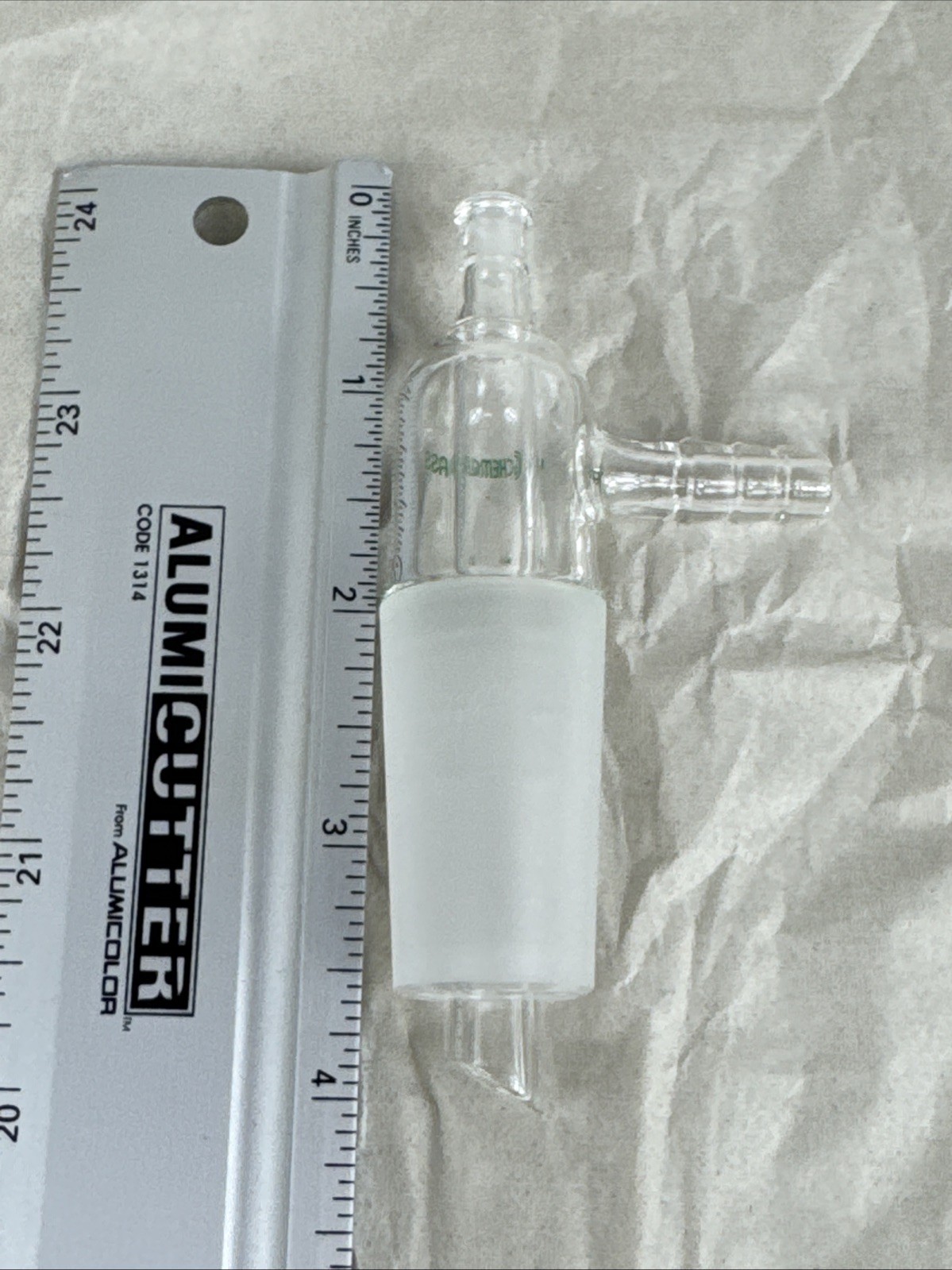 Chemglass CG-1049-A-24 Luer Adapter 24/40 Joint Brand New