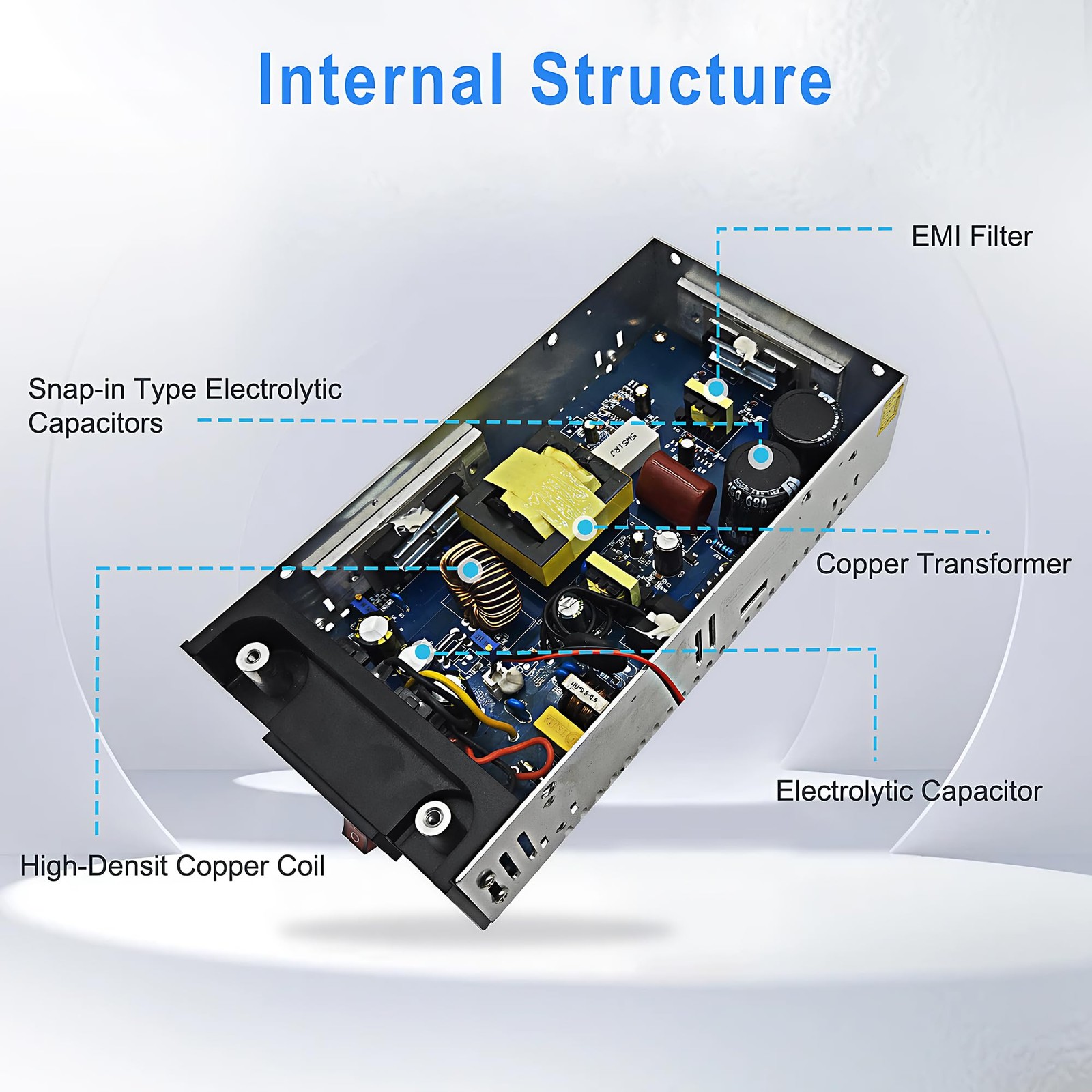 New Version 110V AC to 12V DC Converter 600W Power Supply 50A, Universal SMPS…