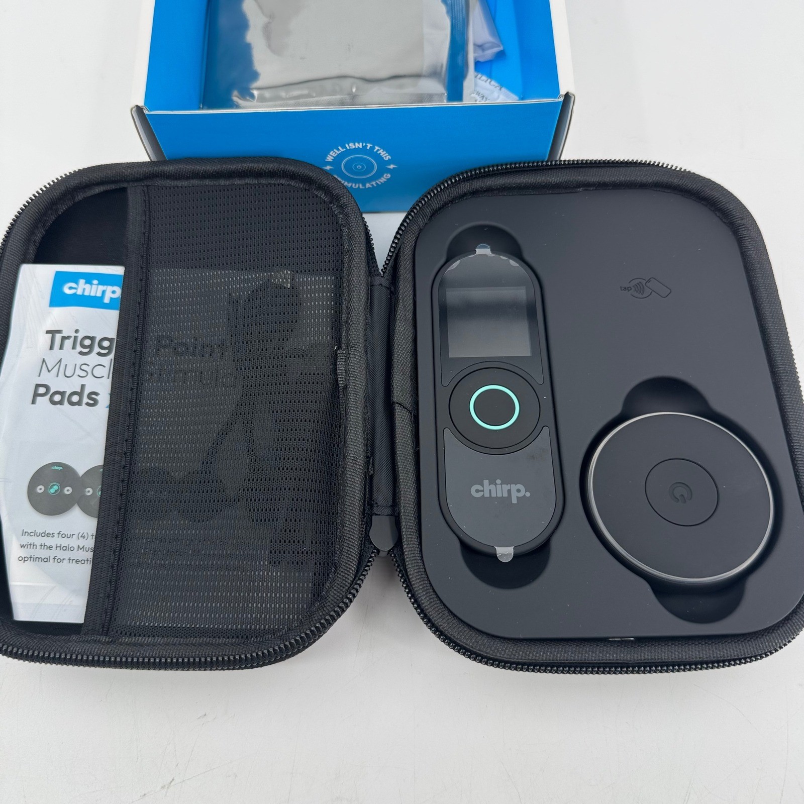 Chirp HALO Wireless Muscle and Nerve Stimulator TENS EMS Single Unit Black