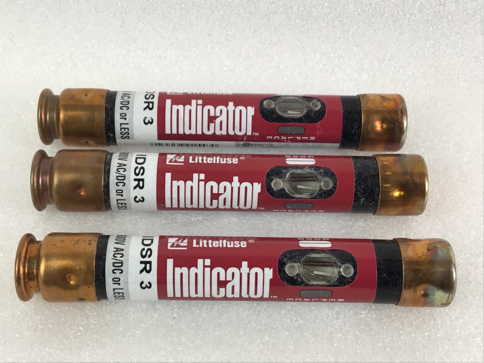 Lot of 3 Littelfuse IDSR 3 Time Delay Fuse 75-600V AC/DC