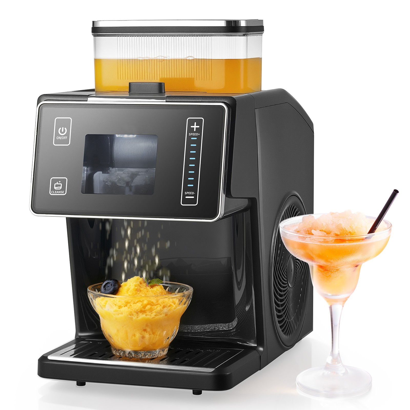 Uimoso Snowflake Ice Maker 20/40/60/80kg/24H Shaved Ice Slushie Beverage Machine