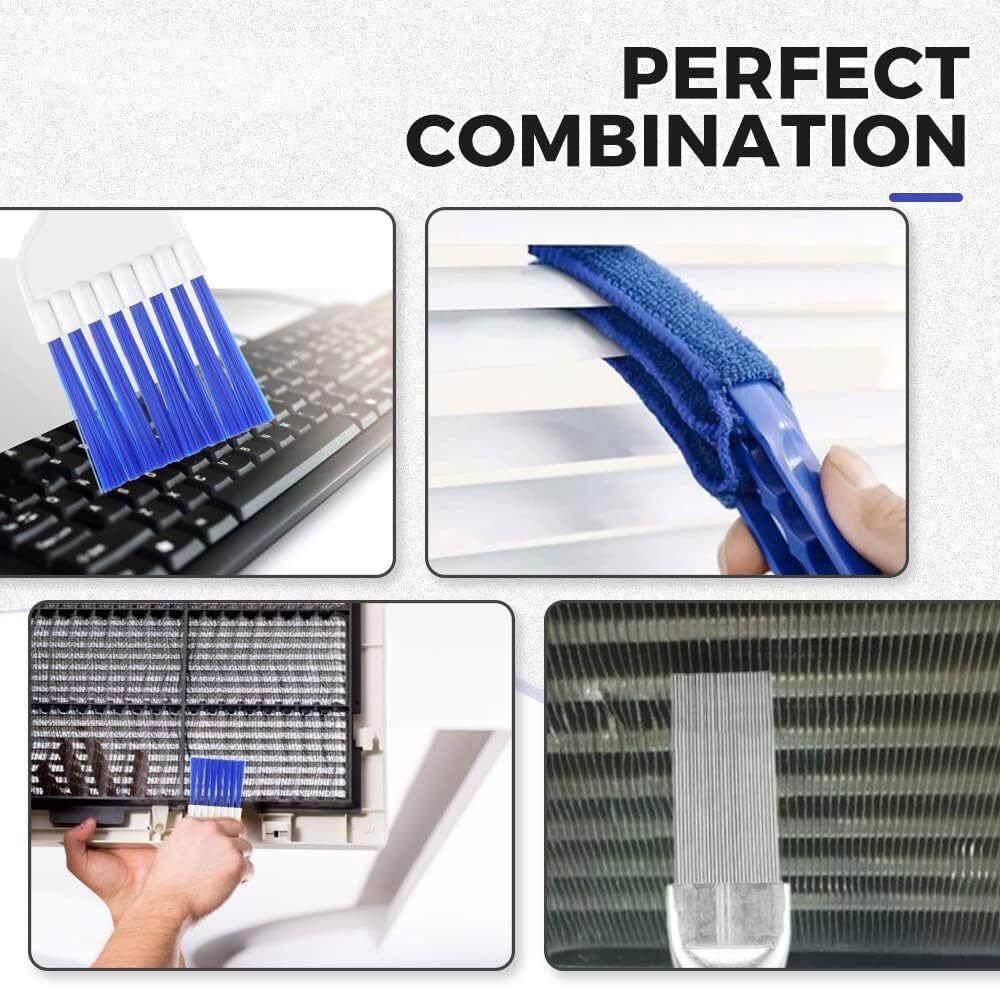 6PCs Repair Clean Tool Set Air Conditioner Fin Cleaner Set Fin Comb Condenser