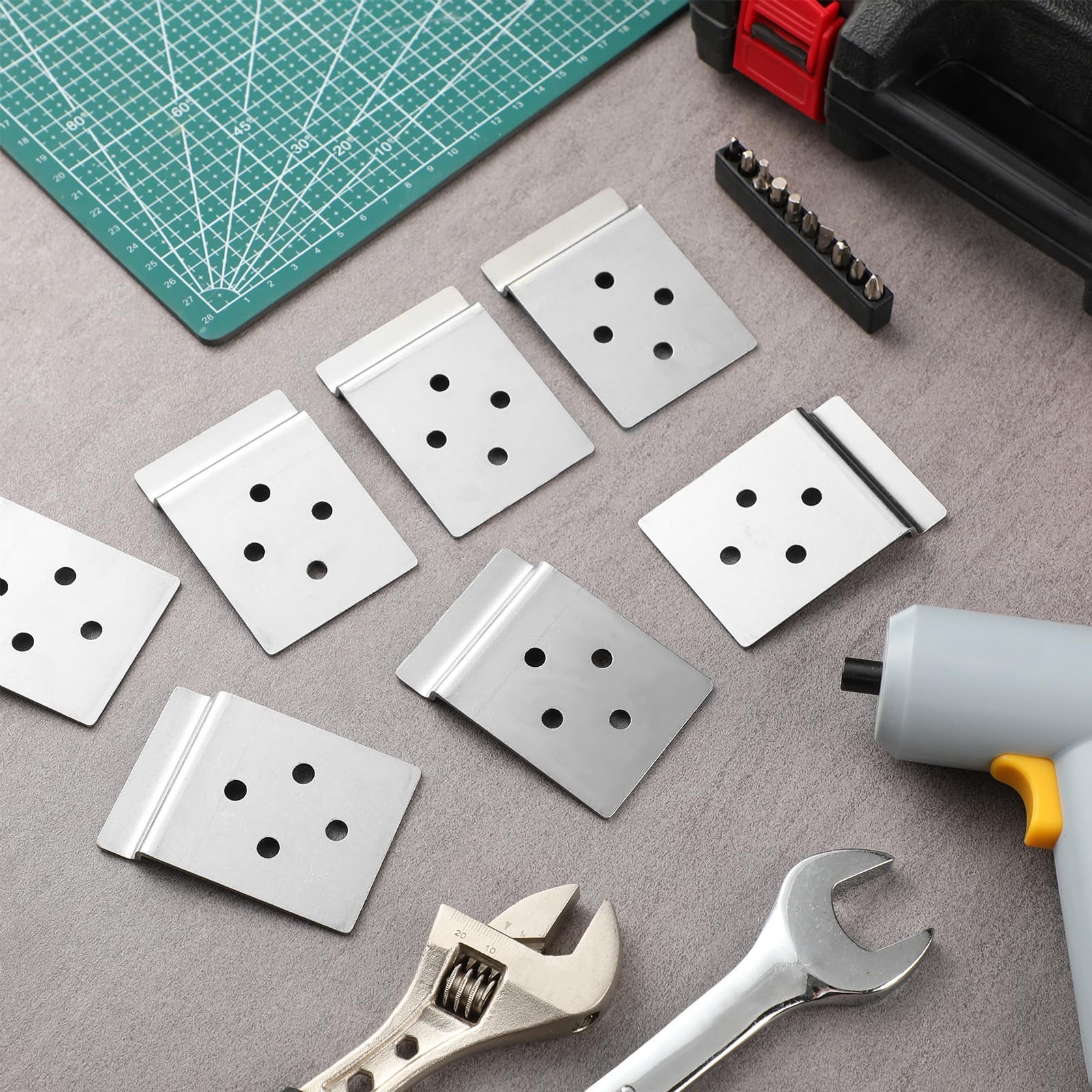 10 PCS Slatwall Metal Plate Mount Backplate Adapter Heavy Duty Steel Bracket