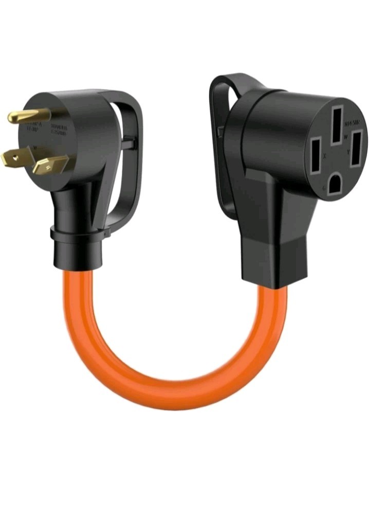 EV Charger Adapter Cord: NEMA TT-30P to 14-50R Charger 3 Prong 30AMP Dryer to 50