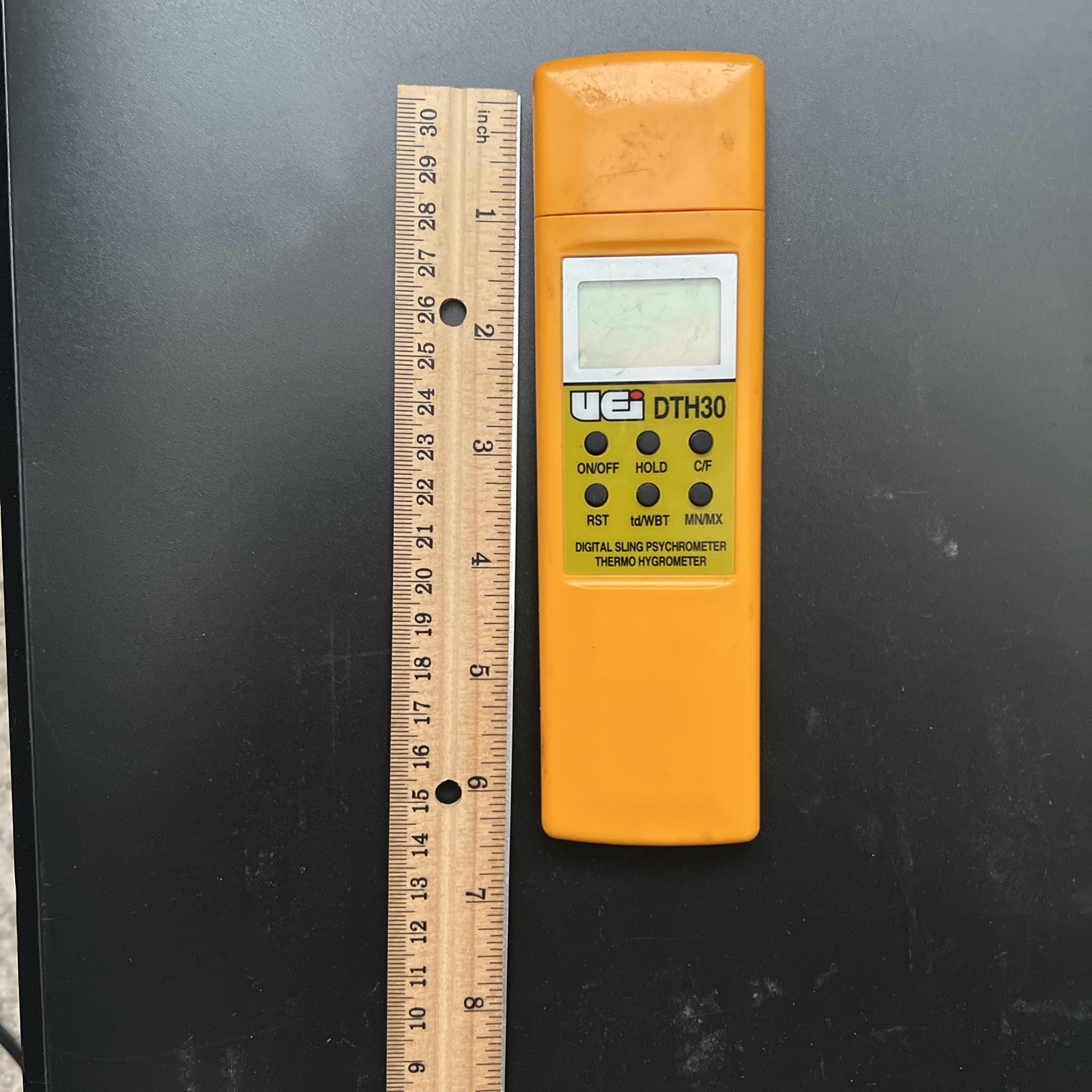 Vintage UEi DTH30 Digital Display Sling Psychrometer Thermo Hygrometer Meter