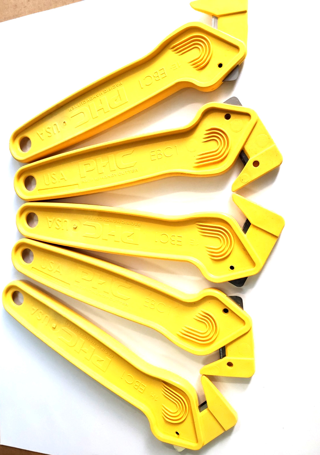 5 Pacific Handy Cutter PHC – EBC1 Concealed Safety Cutter Yellow 5 Pieces