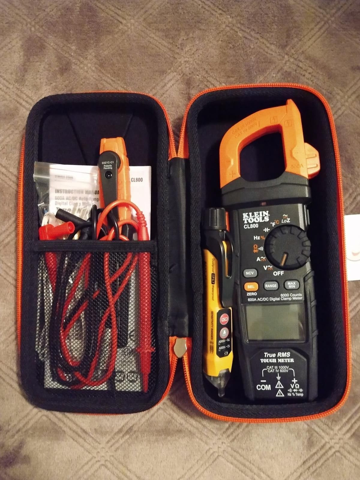 Hard Travel Storage Carrying Case for Klein Tools CL800 Digital Clamp Meter NEW