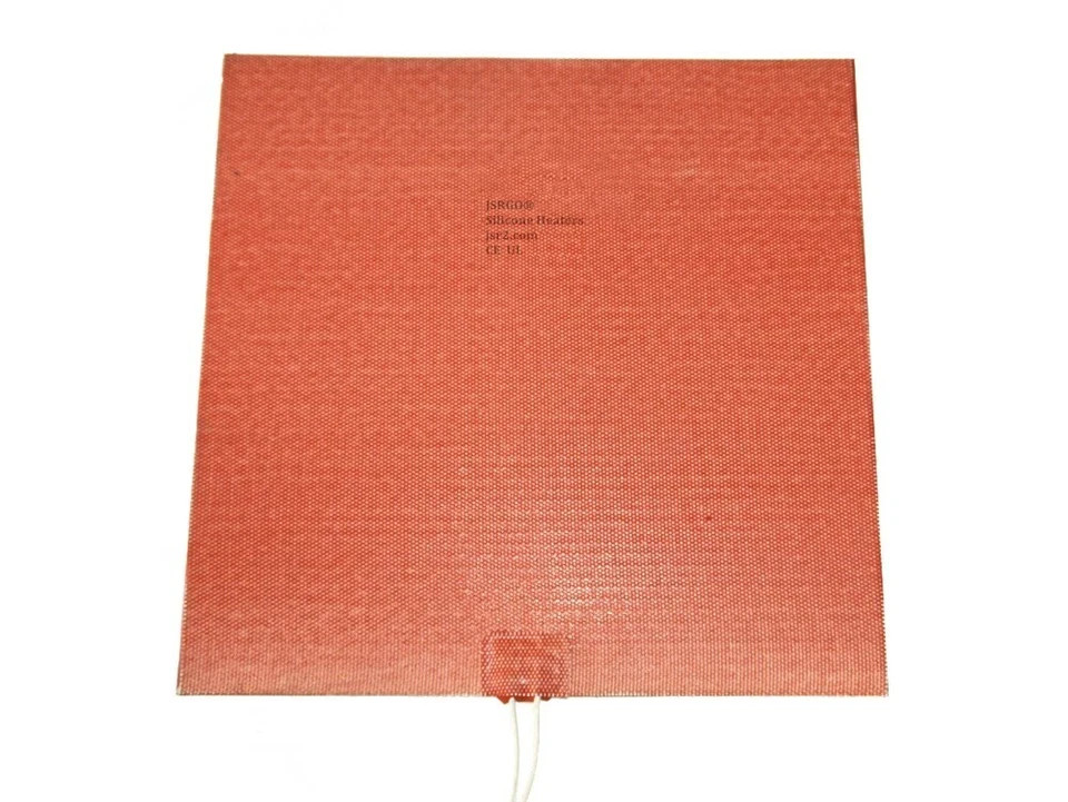Silicone Rubber Heating Pad 4″x4″ 12V 35W 50W w/ Factory Direct Sale Custom