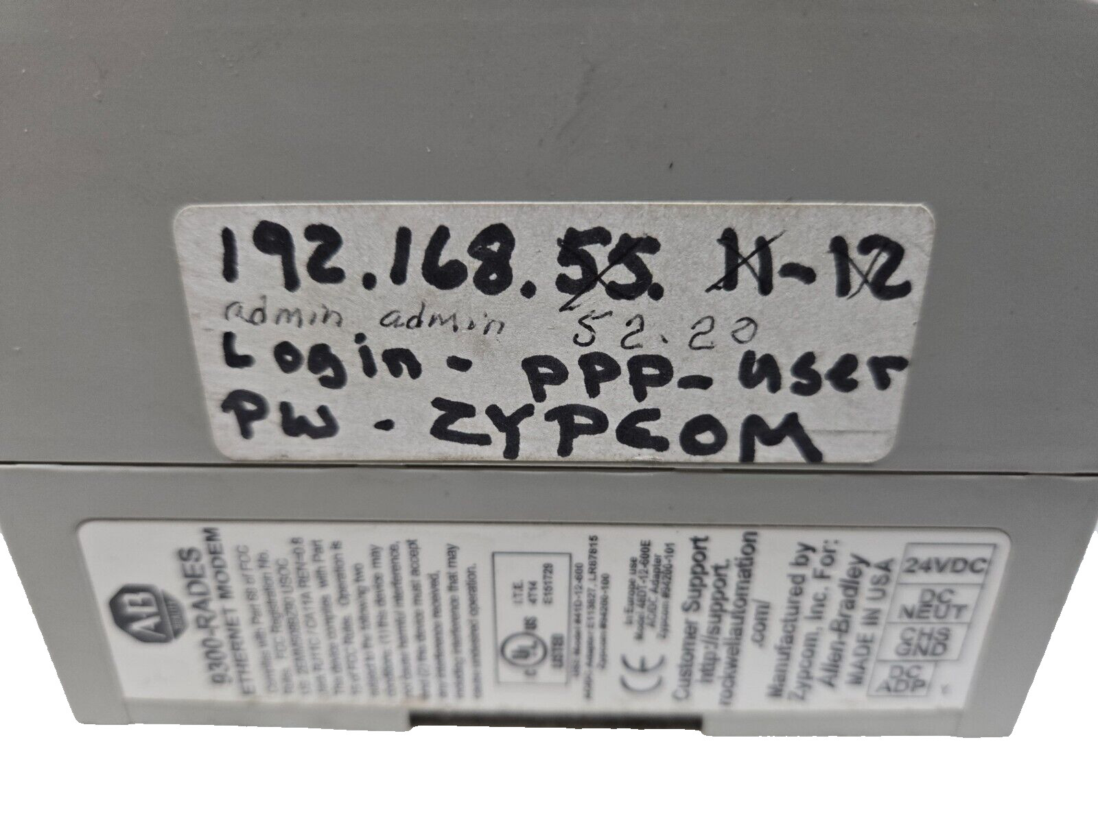 Allen Bradley 9300-RADES Remote Access Dial In Ethernet Modem